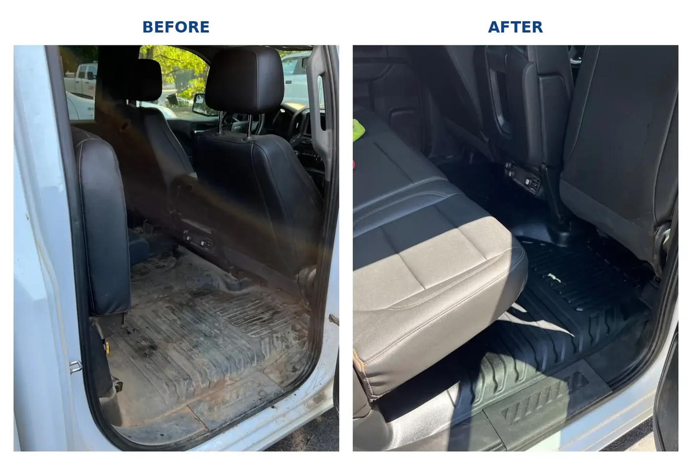 Work truck rear floor transformation